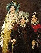 Sir David Wilkie mme morel de tangry and her daughters oil